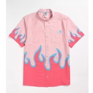 Mens Salem 7 Pink and Blue Flame Shirt